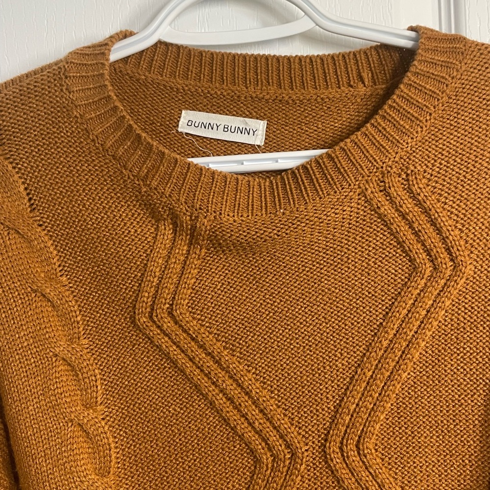 Oversized cable knit sweater